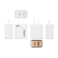 Adaptateur de charge standard américain plaqué blanc A+C, chargeur rapide PD 25W, double port USB, QC3.0, type C, chargeurs muraux rapides pour mobiles