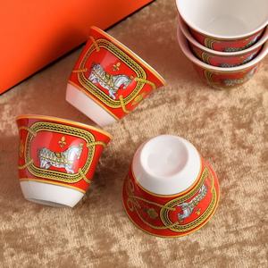 Taza de Té Exquisita de Porcelana Fina, Regalo de Inauguración de Casa, Juego de Seis Tazas Pequeñas de Porcelana Fina - Product Image 3