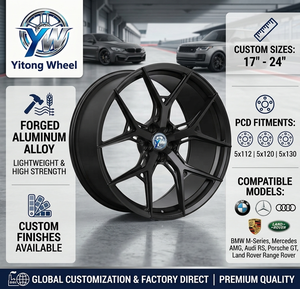 Cerchi in Lega di Alluminio Forgiati Personalizzati a 5 Razze da 17-24 Pollici per <span class=keywords><strong>Auto</strong></span> Passeggeri 5x112/120/130 per BMW Mercedes Audi Porsche Land Rover - Product Image 1