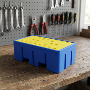 Industrial Plastic Pallet <b>Racking</b> Pallet Yellow Blue Warehouse <b>Storage</b> Handling Crate - Product Image 3