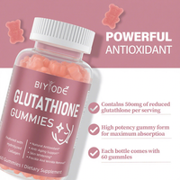 Gummies de collagène hydrolysé au glutathion TK en stock sur Amazon transfrontalier, 60 unités, bouteille de 60g, durée de conservation de 24 mois, température ambiante