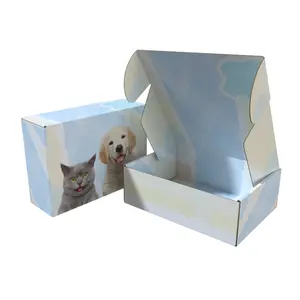 定制设计印刷宠物食品包装盒猫粮处理包装邮件盒瓦楞纸箱用于运输纸箱