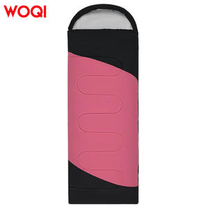 Sac de couchage rectangulaire Woqi en nylon rose, coupe-vent, respirant, style enveloppe, pour adultes, camping hivernal, randonnée, voyage - Product Image 1