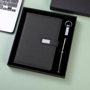 Wholesale Promotional Luxury Notebook Gift Set A5 PU Leather Journal <b>Refillable</b> Diary Notebook Business Gift Set With <b>Pen</b> - Product Image 5