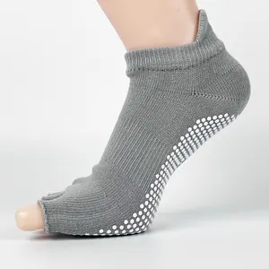 ROCKINGTOES bout ouvert avec volants antidérapant antidérapant antidérapant no show Grip Pilates Yoga Soft Sports toesox pilates grip chaussettes