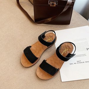 Sandalias de Primavera 2025, Nuevo Estilo, con Suela de Goma, Planas, Sandalias Romanas para Estudiantes, Zapatos de <span class=keywords><strong>Playa</strong></span>, Suela Suave, con una Sola Correa, Zapatos de Mujer - Product Image 4