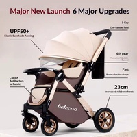 Poussette Bébé Tout-Terrain Pliable Légère, Position Assise et Allongée, 0-3 Ans, Bidirectionnelle, Capacité de Charge 100kg