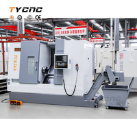 Tour à lit incliné horizontal TCK56, machine à tourner CNC à 6 broches A2, pour le traitement des métaux