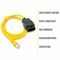 Câble E-SYS ENET pour analyseur de moteur série F 2008-2013, écran LCD 12V, outil de diagnostic jaune