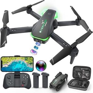 Foldable RC Quadcopter Drone with 1080P <b>Camera</b> for Beginners & Adults Voice <b>Control</b> Gesture Selfie Altitude Hold One Key Sta - Product Image 1
