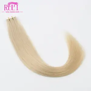 Nastro doppio disegnato europeo nelle estensioni dei capelli nastro invisibile russo Remy vergine con cuticola completa nell'estensione dei capelli umani