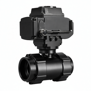 Vanne à bille à actionnement électrique COVNA, passage total, 220V AC 12V DC, actionneur électrique modulant, vanne à bille à double union en PVC - Product Image 3