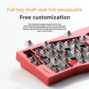 <span class=keywords><strong>Clavier</strong></span> mécanique Weikav Record 66 <span class=keywords><strong>ALice</strong></span> en aluminium, 68 touches, rétroéclairage RVB, structure de joint personnalisée, ergonomie - Product Image 4