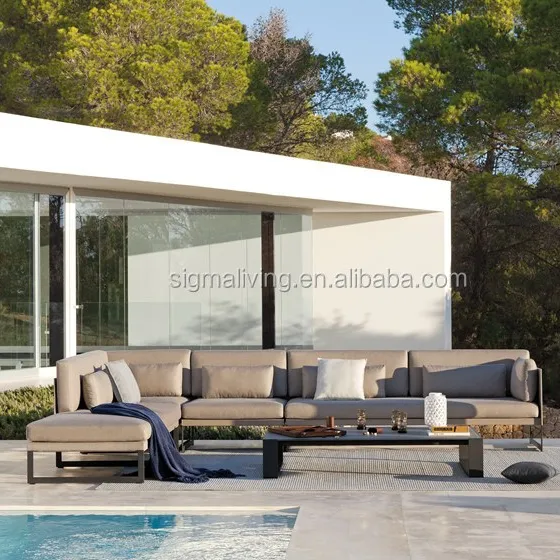 Wholesale Cheap Outdoor Modern Durable Garden Patio Metal Frame Daybed Lounge Single Chair Sofa Seat Furniture