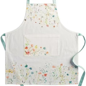 Tablier de taille 100 % coton Maison d'Hermine avec poches pour femmes et hommes, lavable en machine - Motif floral indien (Printemps/Été) - Product Image 3