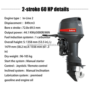 Nouveau moteur à essence haute performance 60 CV, 2 cylindres, 2 temps, 866 cm³, télécommande 60 CV 60hp 60HP - Product Image 2