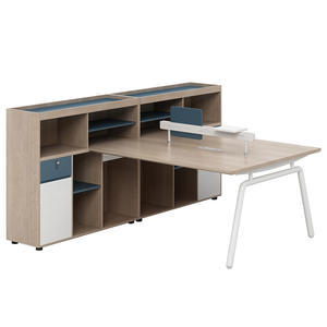 <span class=keywords><strong>Bureau</strong></span> pour deux personnes <span class=keywords><strong>avec</strong></span> <span class=keywords><strong>étagère</strong></span>s intégrées et poste de travail de <span class=keywords><strong>bureau</strong></span> de stockage sécurisé - Product Image 6