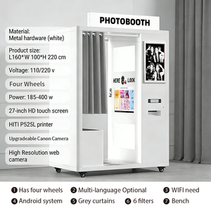 Kiosque photo en acier inoxydable, borne de service libre tout-en-un avec imprimante à écran tactile, photomaton - Product Image 4