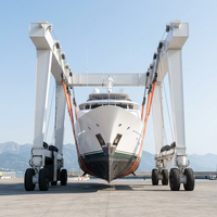 Palans de levage mobiles pour bateaux 12 tonnes en acier galvanisé pour marinas et chantiers navals