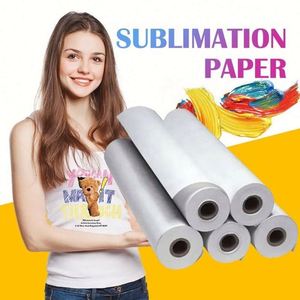 Rouleau de papier transfert blanc de haute qualité, séchage rapide, pour sublimation à chaud sur vêtements et t-shirts - Product Image 3