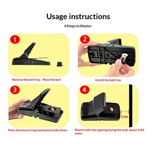 Sensitive Plastic Snap <b>Mouse</b> Trap Heavy Duty Reusable Rodent Catcher Tool for Home Kitchen Pest Control Indoor Outdoor - Product Image 5