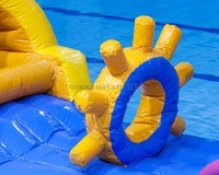 Orient-piscina inflable, parque de agua, Barco Pirata, carrera, obstáculos, juego flotante