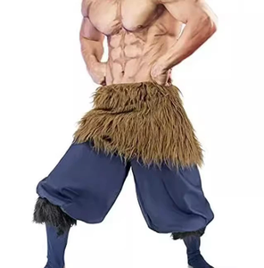 Set Costume Cosplay <span class=keywords><strong>Anime</strong></span> di Kimetsu No Yaiba per Hashibira Inosuke, Include Cappuccio in Silicone a Forma di Maiale, Calzini Neri e Sandali - Product Image 1