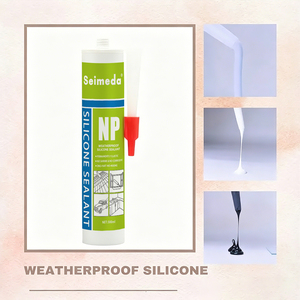 Sellador de Silicona SEIMEDA 100% Impermeable, Transparente, Resistente a Grietas y Encogimientos, <span class=keywords><strong>para</strong></span> Sellado de Juntas en Cocina y Baño - Product Image 1