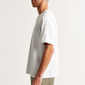 T-shirts graphiques personnalisés P6606 en gros, 100% coton, t-shirt blanc à col rond, surdimensionné, streetwear pour hommes, taille plus - Product Image 3