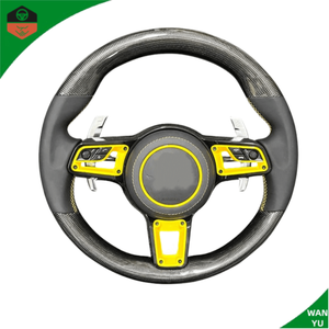 Volante Deportivo de Cuero y Fibra de Carbono Mejorado para <span class=keywords><strong>Porsche</strong></span> Cayman, Panamera, Macan, Cayenne, 718, 918, 911, 992 - Product Image 2