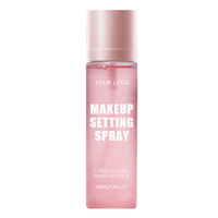 Spray fixateur de maquillage pour le visage, contrôle du sébum, blanc, végan, marque privée, brume transparente, spray scintillant pour le corps, blanc rose, fini mat