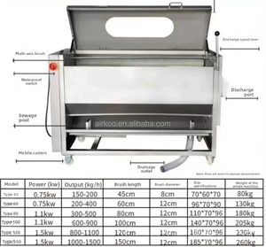 Machine à laver industrielle pour pommes de terre, carottes, gingembre et légumes, <span class=keywords><strong>prix</strong></span> d'usine, acier inoxydable, haute productivité, usage commercial - Product Image 3