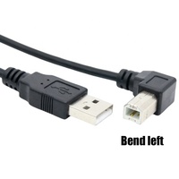 90 grados arriba abajo izquierda derecha codo tipo B macho a USB 2,0 un cable de datos de impresora macho