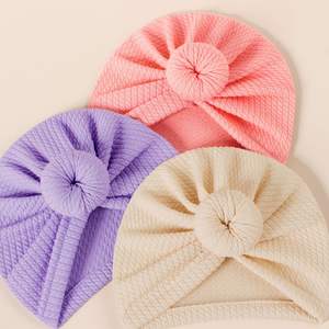 Nouveau printemps européen et américain Donut Bow Baby Bag Hat Warm Indian Bandeau fœtal pour enfants - Product Image 2