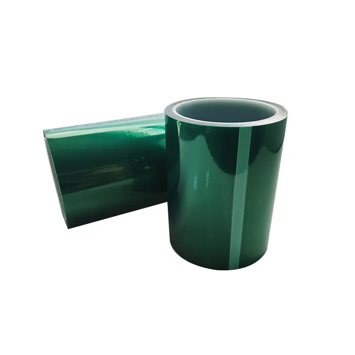 Factory price heat resistance green PET silicone polyester masking high temperature adhesive tape