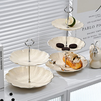 Licht luxe 1 PET plastic gepigmenteerd modern rond snackbord wegwerpbaar gemaakt in China voor feestgebruik