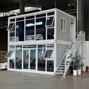 Edificio de Oficinas con Paredes de Cristal, Techo Plano de Doble Vidrio Templado, Placa de Acero de Color, Diseño Moderno, Fácil Instalación - Product Image 3