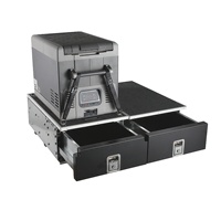 Boîte à outils de service 4x4 pour SUV, double tiroirs grands, coulissante, organisateur arrière supérieur gauche, pour Prado LC76/LC95/LC120/LC150/LC300, en métal