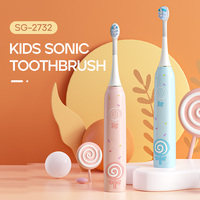 Cepillo de Dientes Eléctrico Infantil OEM con Diseño de Piruleta, Silicona, IPX7, Motor de Levitación Magnética y Temporizador Inteligente
