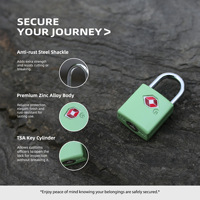 Cadenas en métal zinc personnalisé, approuvé par la TSA, cadenas de voyage sous licence avec clés