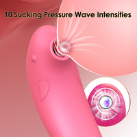 Kleiner Delfin-Saugmassager mit Vibration und Vibrationsstab mit 10 Frequenzen, Silikon, wiederaufladbar, für Erwachsenen-Vergnügen