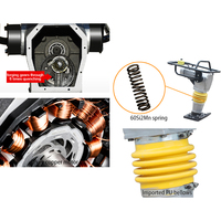 Compacteur vibrant électrique haute fréquence IDEAL HCD110 3 kW, force d'impact 13 kN, 110/220/380 V