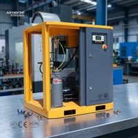 Compresseur d'air à vis de 7,5 kW (10 CV) à technologie allemande, lubrifié, refroidi par air, contrôlé par PLC, à faible bruit, pour la peinture