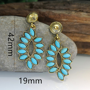 Orecchini a forma di foglia per donna, stile bohémien vintage, accessori per l'uso quotidiano - Product Image 6