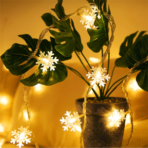 Fiocco di neve LED String Lights Fairy Lights Festoon Led Light ghirlanda a batteria decorazioni natalizie di capodanno - Product Image 1