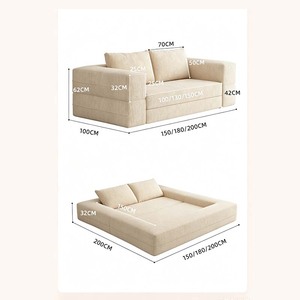Sofá Cama Modular 2 en 1 Convertible de Alta Calidad, Moderno y en Oferta, para Sala de Estar, Dormitorio y Apartamento - Product Image 4