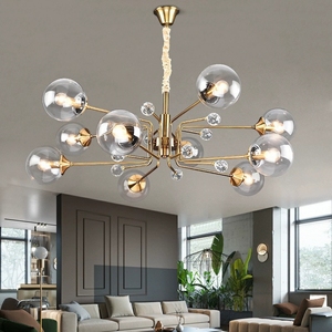 Lustre LED moderne en or Decoclear, <span class=keywords><strong>suspension</strong></span> <span class=keywords><strong>luminaire</strong></span> pour hall d'entrée - Product Image 6