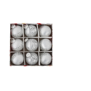 Ornamenti natali per palline di natale, 9 pezzi, 8cm, ornamento della palla di Natale dipinto a mano per albero di Natale, decorazioni regalo - Product Image 4