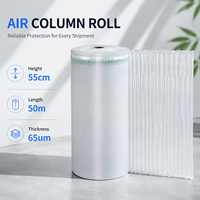 Rouleaux de colonnes d'air transparentes, emballage protecteur gonflable, film PE PA imperméable pour ordinateur portable, cosmétiques, e-commerce