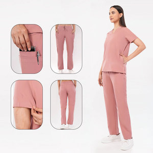 YUHONG Set Divisa Infermieristica Unisex Traspirante Antirughe Morbida al Tatto con Top e Pantaloni - Product Image 1
